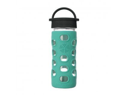 Skleněná láhev Lifefactory 350 ml klasický uzávěr Kale