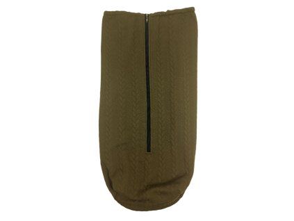 Nepadací deka přechodová copánková - Khaki zelená